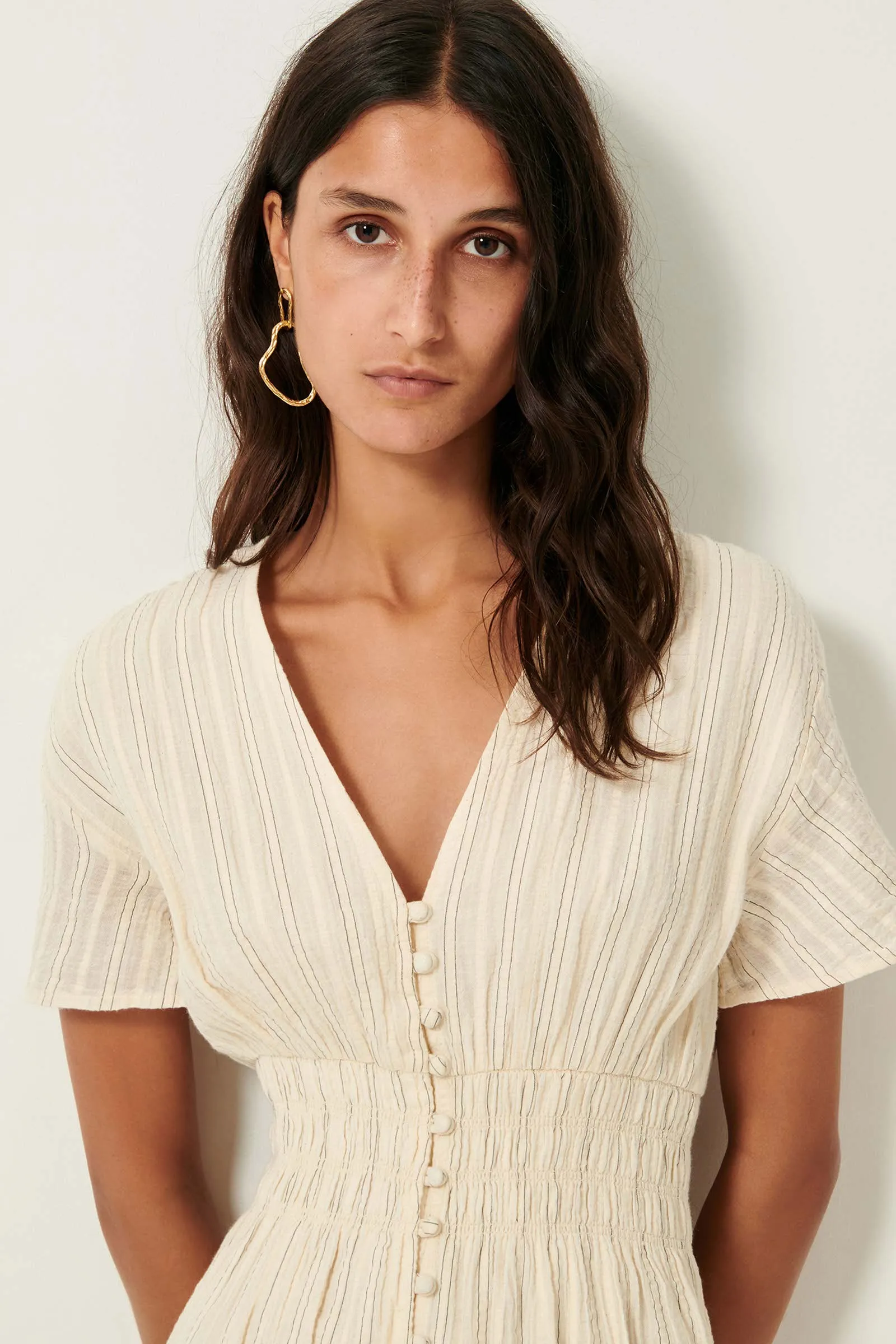 Sessun Galaposa Dress Sandcream