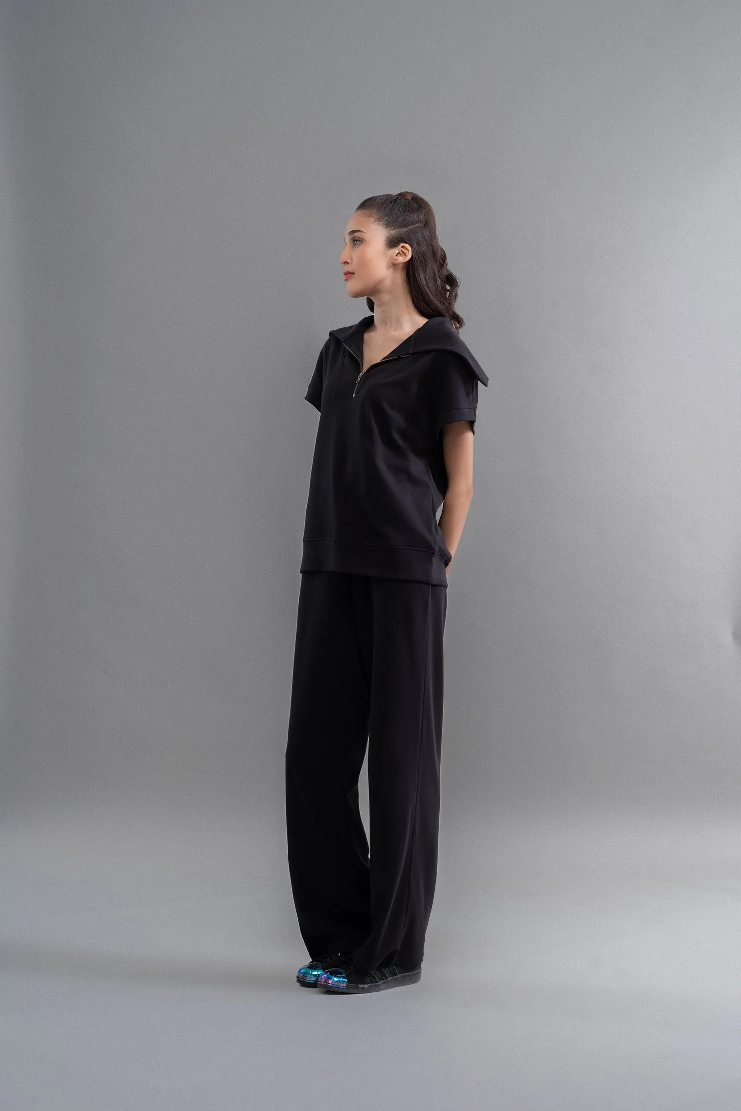 Snugknit® Black Flared Pant