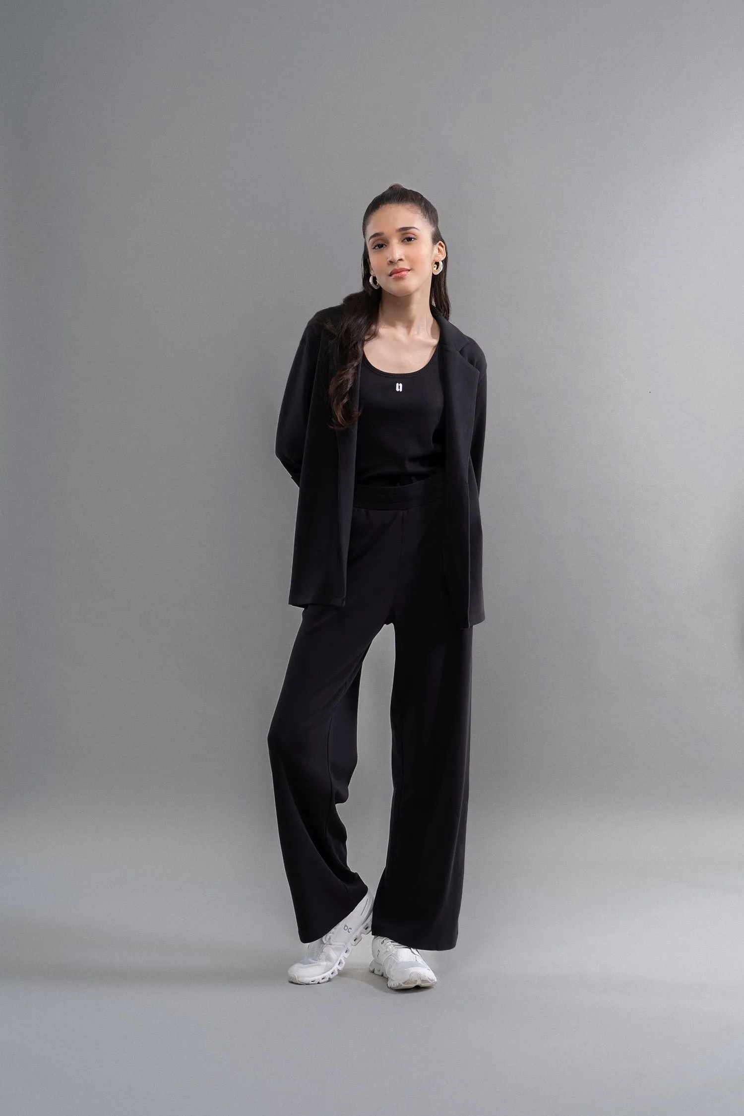 Snugknit® Black Flared Pant