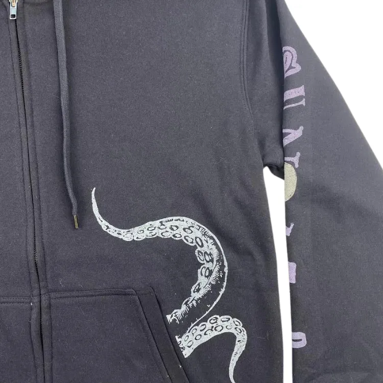 SunDiego Distressed Tentacles Zip Hoodie - Navy
