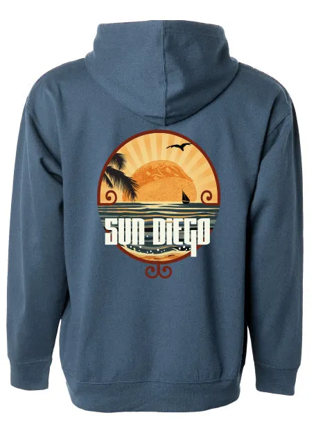 SunDiego Sunset Pullover Hoodie - Navy