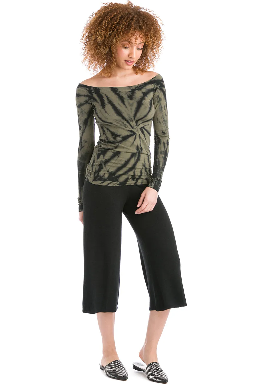 Sweater Knit Crop Flare Pant