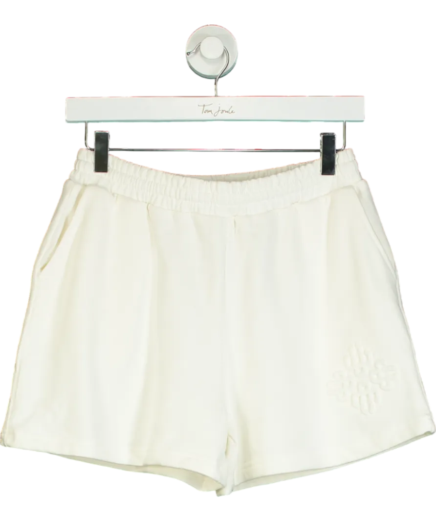 The Couture Club Cream Emblem Embossed Shorts UK 8