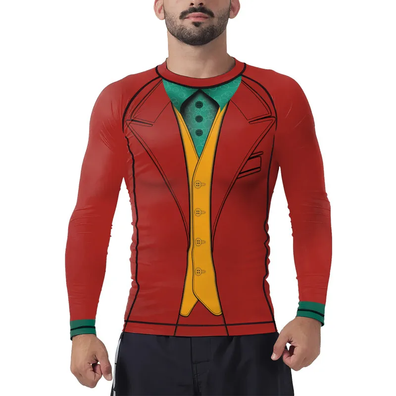 The Joker Cosplay Men's Long Sleeve Rash Guard