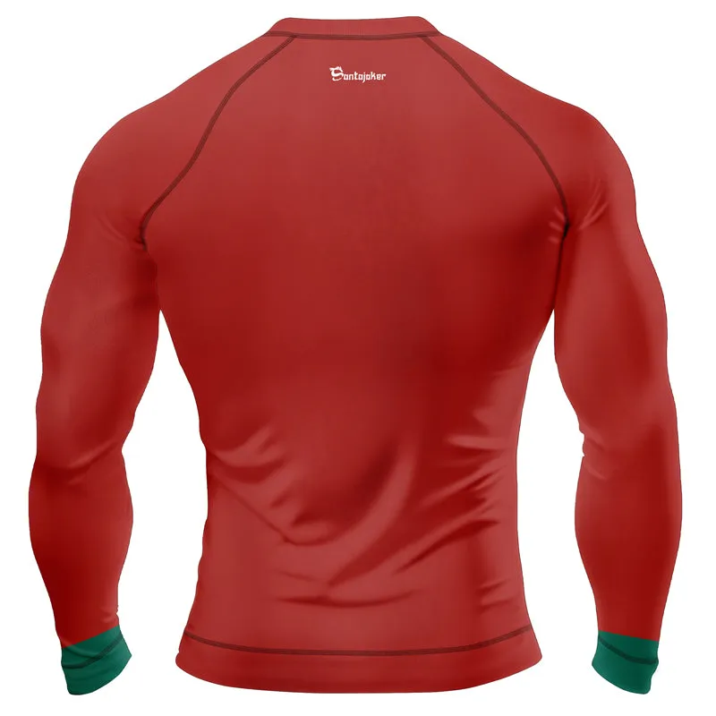 The Joker Cosplay Men's Long Sleeve Rash Guard
