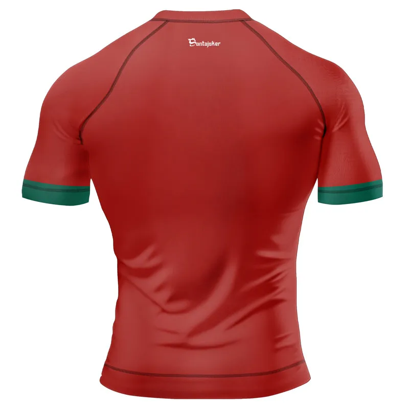 The Joker Cosplay Men's Short Sleeve Rash Guard