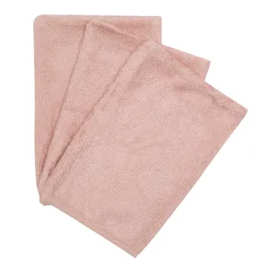 Timboo Set 3 Bamboo Washandjes | Misty Rose
