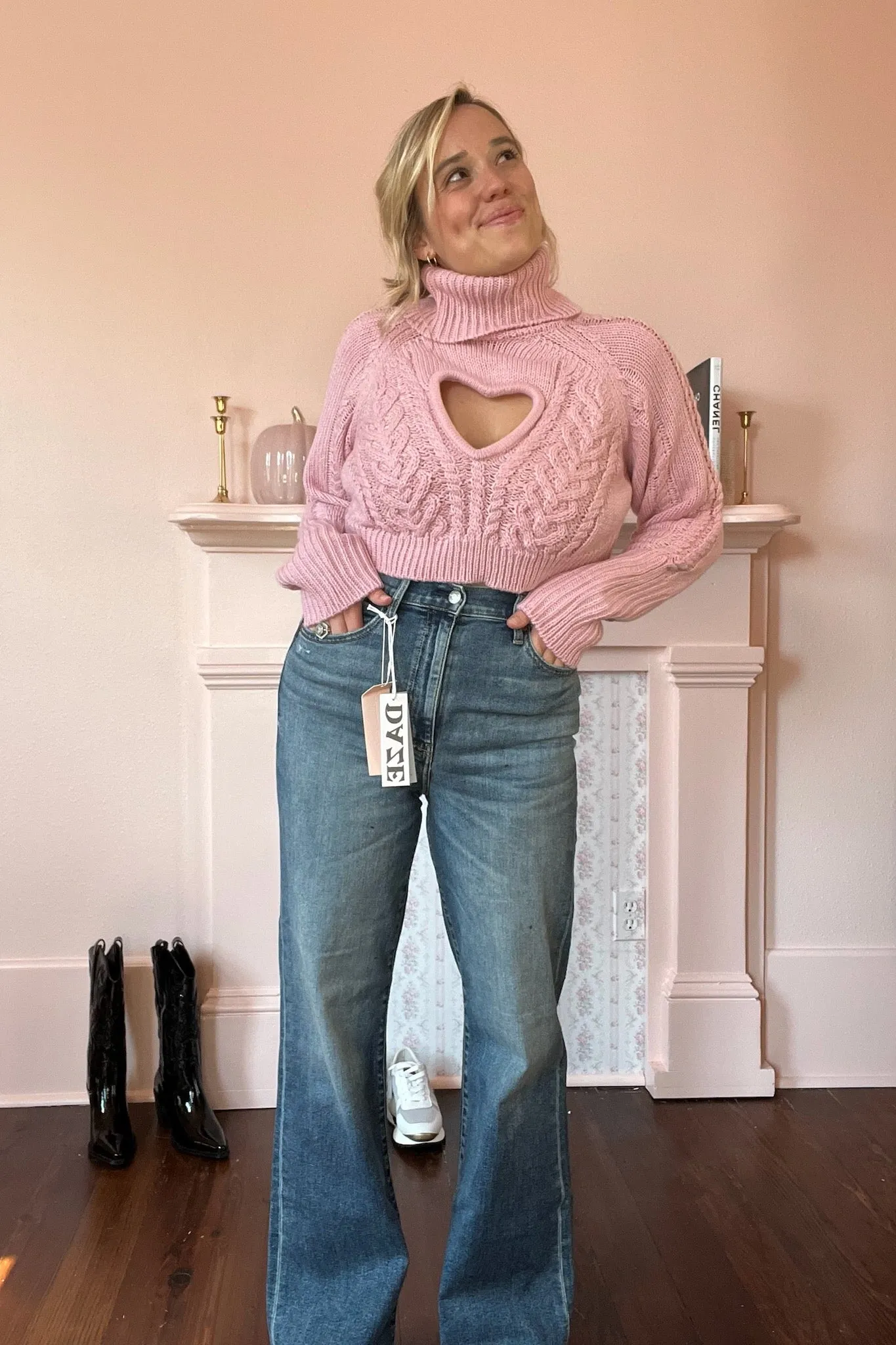 Vera Cropped Cut Out Sweater