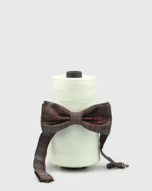 VINCENT & FRANKS SS21-13 MAROON CHECK BOW