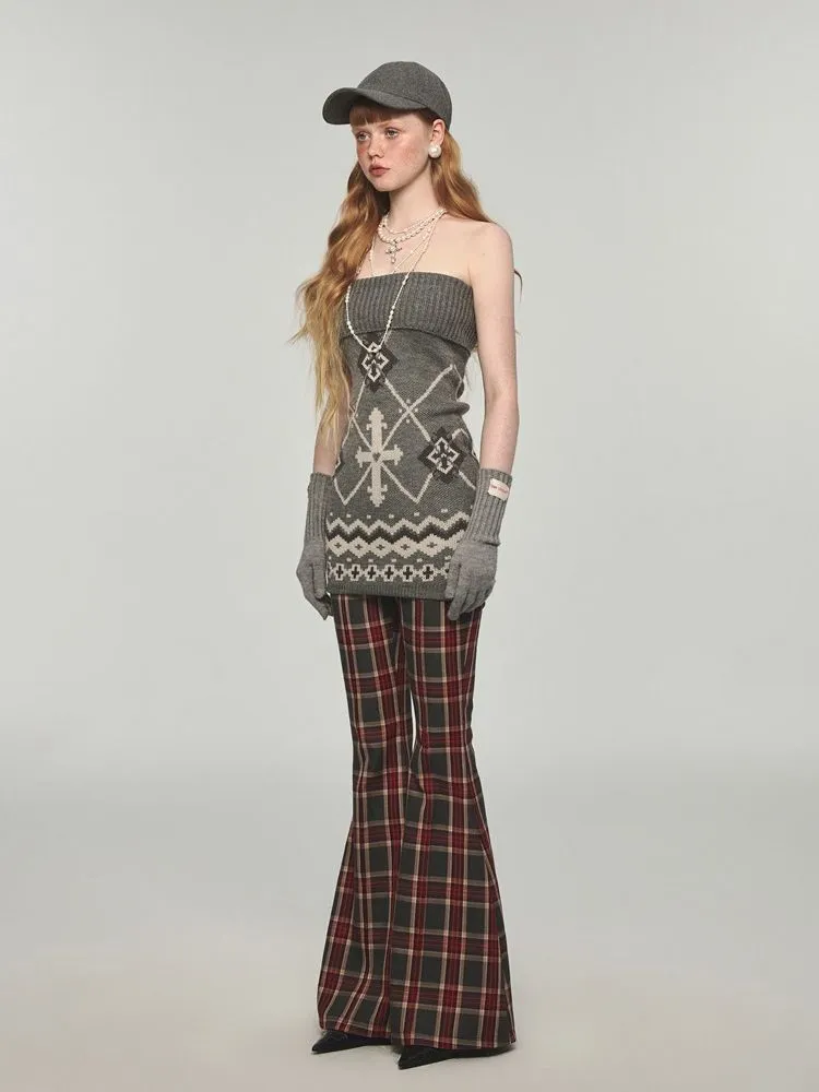 Vintage jacquard knit sheath dress【s0000004742】